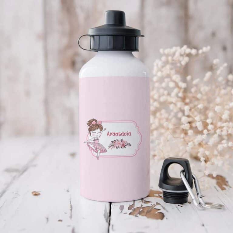 Ποδηλατικό Μπουκάλι 600ml με 2 Καπάκια Προσωποποιημένο 22 Μπαλαρίνα