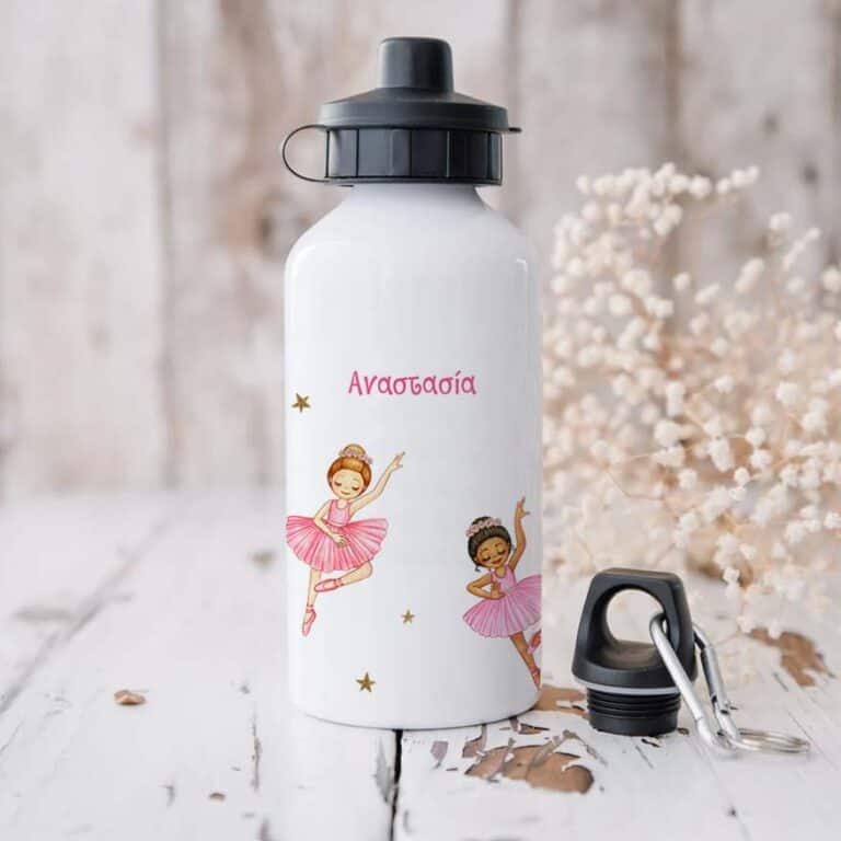 Ποδηλατικό Μπουκάλι 600ml με 2 Καπάκια Προσωποποιημένο 23 Μπαλαρίνες