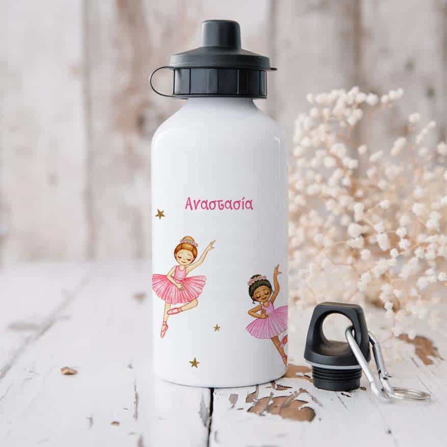 Ποδηλατικό Μπουκάλι 600ml με 2 Καπάκια Προσωποποιημένο 23 Μπαλαρίνες