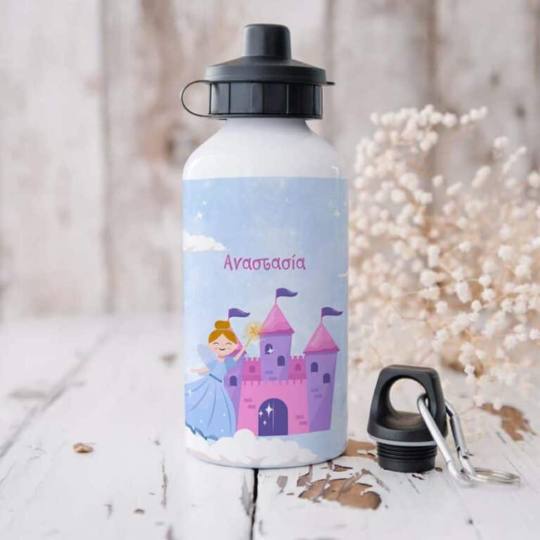 Ποδηλατικό Μπουκάλι 600ml με 2 Καπάκια Προσωποποιημένο 26 Πριγκίπισσα