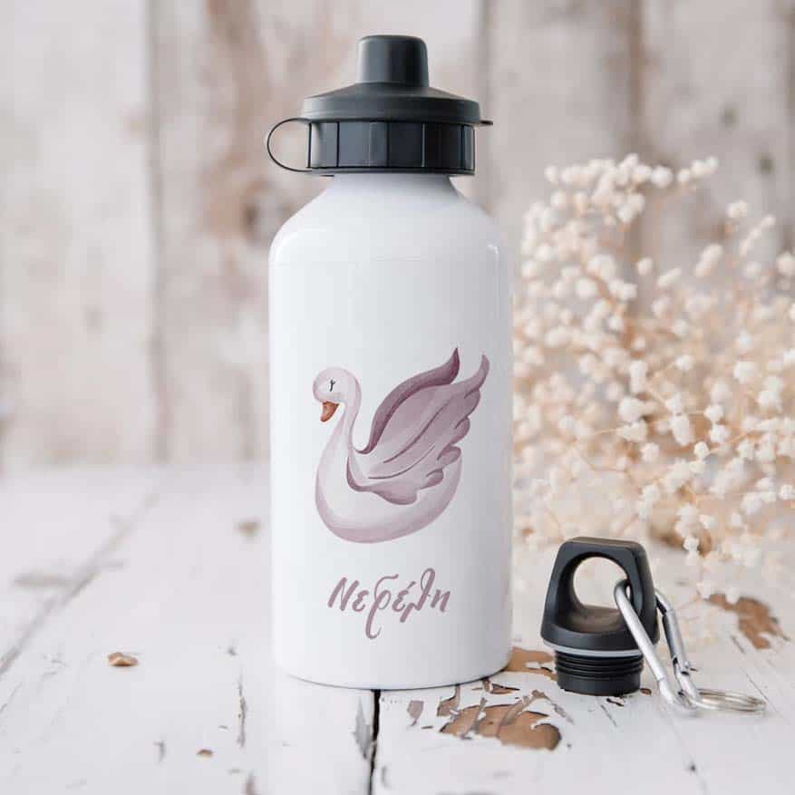 Ποδηλατικό Μπουκάλι 600ml με 2 Καπάκια Προσωποποιημένο 45 Κύκνος