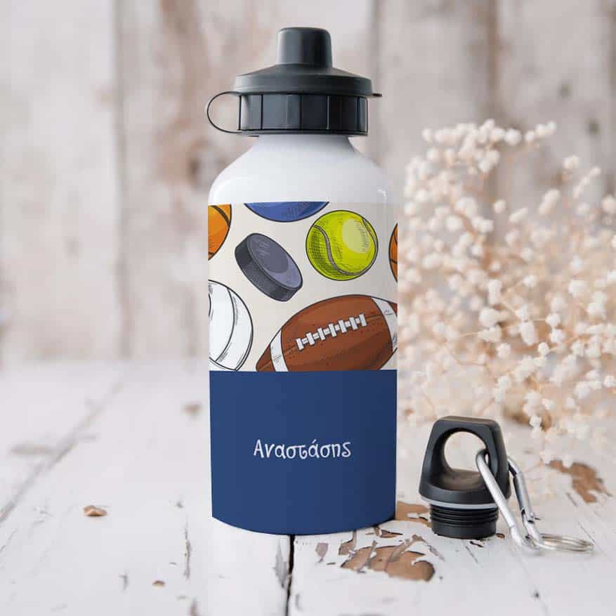 Ποδηλατικό Μπουκάλι 600ml με 2 Καπάκια Προσωποποιημένο 47 Mπάλες