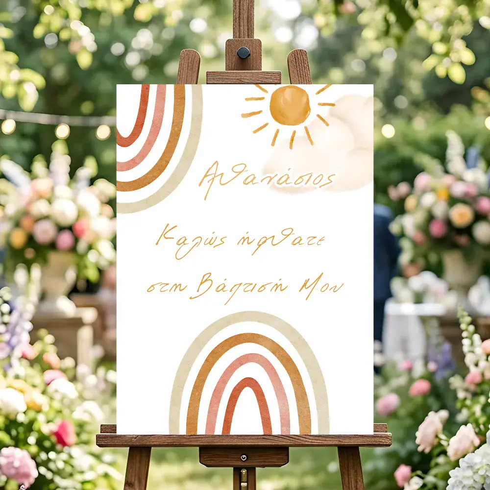 Πινακίδα Καλωσoρίσματος Βάπτισης 082