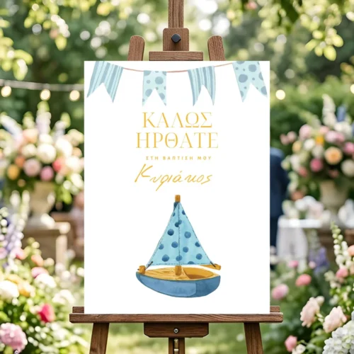 Πινακίδα Καλωσoρίσματος Βάπτισης 026