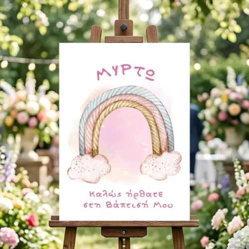 Πινακίδα Καλωσoρίσματος Βάπτισης 90_welcome123-smartob-pjklp